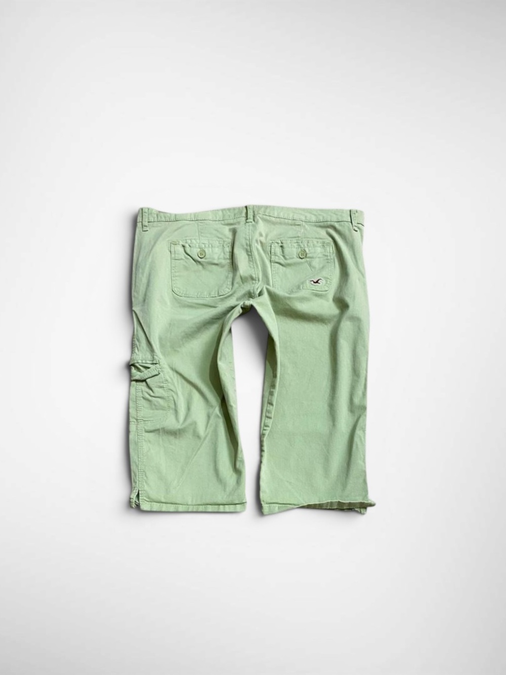 Hollister Co. Light Green Low Rise Bermuda Shorts
